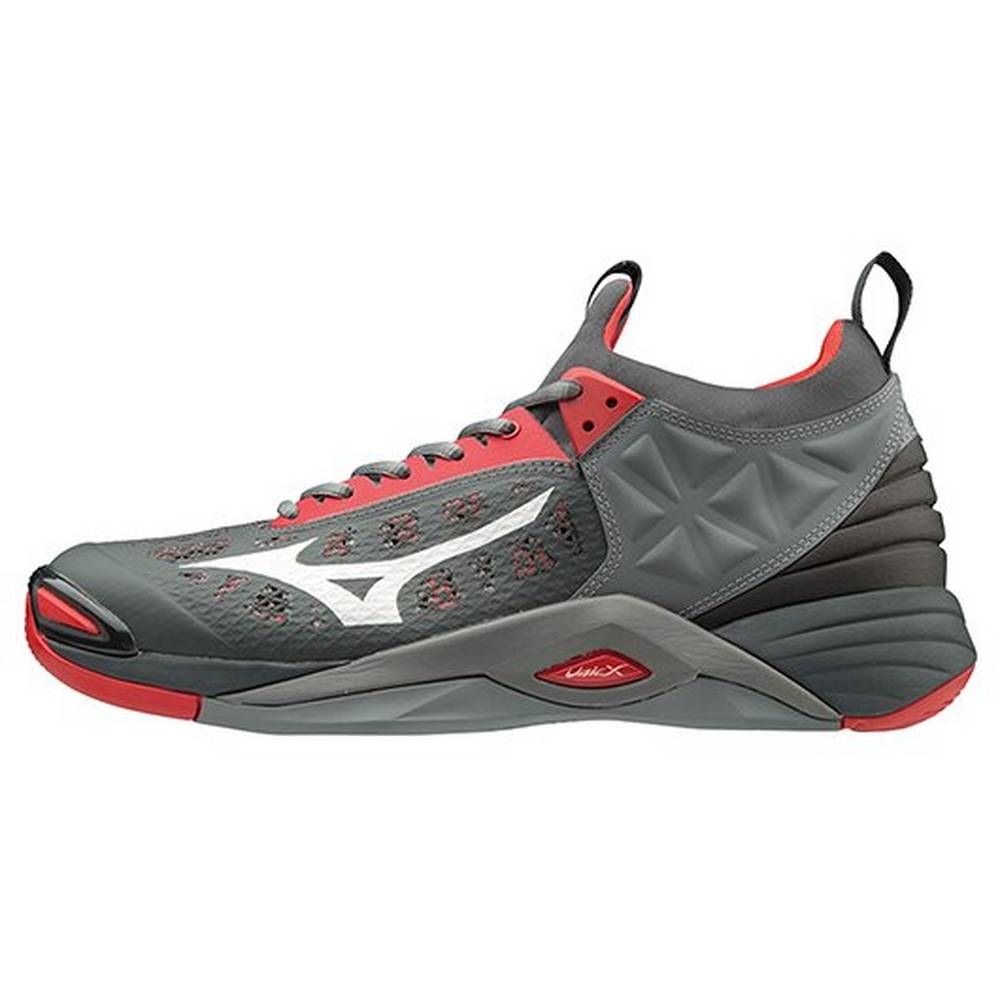 Scarpe Volley Mizuno Wave Momentum Uomo - Rosse/Grigie - 54031-NCXF